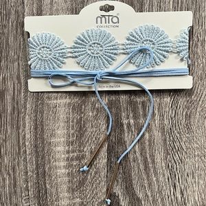 Mia Collection Blue Floral Choker Set